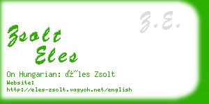 zsolt eles business card